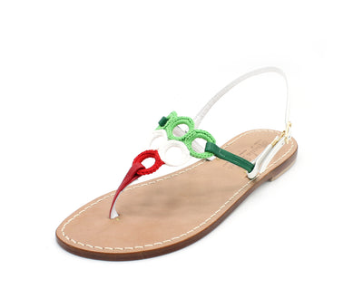 Sandali Artigianali vero cuoio ricamati a mano Capri moda caprese Positano